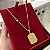 Corrente Cadeado 2mm 60cm + Pingente Placa – Banhada a Ouro 18K - Imagem 1