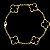Pulseira Trevo Black 1.5mm 17cm – Banhada a Ouro 18K - Imagem 1