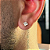 PAR DE BRINCOS  QUADRADO PEDRA DE ZIRCÔNIA 7mm - BANHADO A OURO 18K - Imagem 3