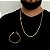 CORRENTE CADEADO  FECHO GAVETA (3mm-70cm) + PULSEIRA CADEADO  FECHO GAVETA (3mm-20cm) - FECHO COM MARCAÇÃO 750 - BANHADO A OURO 18K - Imagem 4
