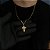 CORRENTE GRUMET  (2MM - 50, 60cm ou 70cm) + CRUZ COM JESUS  -  BANHADO A OURO 18k - Imagem 1