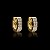 Brinco Argola Ney com Duas Fileiras de Zircônias – Banhado a Ouro 18K - Imagem 3