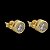 PAR DE BRINCOS  BRINCO PONTO DE LUZ    7mm   - BANHADO A OURO 18K - Imagem 3