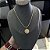 CORRENTE BAIANA (2MM- 70CM) + PINGENTE SÃO  BENTO MEDALHA - BANHADO A OURO 18k - Imagem 3