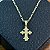 Pingente Cruz Bizantina Lisa – Banhado a Ouro 18K - Imagem 1