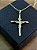 PINGENTE CRUCIFIXO M  (8g- 4x4cm) - BANHO DE OURO 18k - Imagem 1