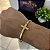 Bracelete Cruz Única – Banhado a Ouro 18K - Imagem 3