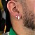 Kit 2 Pares de Brincos Argola Ney Lisa e Cravejada – Banho de Prata - Imagem 2
