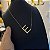 Corrente Veneziana 2mm 50cm + Pingente Letra – Banhada a Ouro 18K - Imagem 2