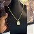 Corrente Peruana 3mm 70cm + Pingente Placa – Banhada a Ouro 18K - Imagem 1