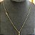 Corrente Tijolinho 2mm 50cm + Pingente Cruz – Banhada a Ouro 18K - Imagem 1