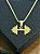PINGENTE PINGENTE ACADEMIA HALTER ( 1,5g-   3x3cm) - BANHO DE OURO 18k - Imagem 1