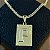 Pingente Placa Letra P – Banhado a Ouro 18K - Imagem 1