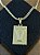PINGENTE PLACA LETRA V Tamanho (M)( 2g- 3x4cm)  BANHO DE OURO 18K - Imagem 1