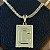 Pingente Placa Letra C M 2g 3x4cm – Banhado a Ouro 18K - Imagem 1