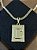 PINGENTE PLACA LETRA C Tamanho (M)( 2g- 3x4cm)  BANHO DE OURO 18K - Imagem 1
