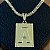 Pingente Placa Letra A M 2g 3x4cm – Banhado a Ouro 18K - Imagem 1