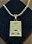 PINGENTE PLACA LETRA D Tamanho (M)( 2g- 3x4cm)  BANHO DE OURO 18K - Imagem 1