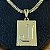 Pingente Placa Letra J M 2g 3x4cm – Banhado a Ouro 18K - Imagem 1