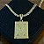 Pingente Placa Letra M – Banhado a Ouro 18K - Imagem 2