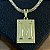Pingente Placa Letra M – Banhado a Ouro 18K - Imagem 1
