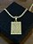 PINGENTE PLACA LETRA M Tamanho (M)( 2g- 3x4cm)  BANHO DE OURO 18K - Imagem 2