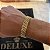 Pulseira Cadeado duplo 10mm 21cm – Banhada a Ouro 18K - Imagem 1