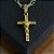 Pingente Cruz Enrolada Cravejada – Banhado a Ouro 18K - Imagem 1