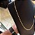 Corrente Piastrine 3mm 60cm – Banhada a Ouro 18K - Imagem 3
