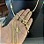 Kit Corrente Lacraia 4mm 60/70cm + Pulseira 21cm + Pingente Cruz Maciça – Banhado a Ouro 18K - Imagem 1