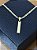 CORRENTE PIASTRINE ( 2mm - 50cm FEM ) + PINGENTE SAÚDE - BANHADO A OURO 18K. - Imagem 3