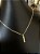 CORRENTE PIASTRINE ( 2mm - 50cm FEM ) + PINGENTE PAZ - BANHADO A OURO 18K. - Imagem 1