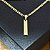 Corrente Piastrine 2mm 50cm + Pingente Plaquinha Paz – Banhada a Ouro 18K - Imagem 3
