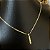 Corrente Piastrine 2mm 50cm + Pingente Plaquinha Paz – Banhada a Ouro 18K - Imagem 1
