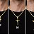 Pingente Cruz Amarrada M 2g 3x3cm – Banhado a Ouro 18K - Imagem 2