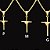 Pingente Cruz Amarrada M 2g 3x3cm – Banhado a Ouro 18K - Imagem 1
