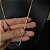 Corrente Cadeado Duplo 3mm 60cm ou 70cm + Pulseira 21cm – Banhada a Ouro 18K - Imagem 11