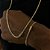 Corrente Cadeado Duplo 3mm 60cm ou 70cm + Pulseira 21cm – Banhada a Ouro 18K - Imagem 3