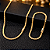 CORRENTE CADEADO DUPLO FECHO GAVETA (3mm- 60CM ou 70CM) + PULSEIRA CADEADO DUPLO FECHO GAVETA (3mm-20CM) - BANHADO A OURO 18K - Imagem 3