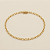 Pulseira cadeado de quina 3mm 20cm – Banhada a Ouro 18K - Imagem 1