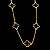 CORRENTE TREVO BLACK NEY (2mm 50cm) - BANHADO A OURO 18k - Imagem 1