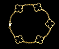 PULSEIRA TREVO BLACK NEY (2mm) 19cm - Banhado a Ouro 18K - Imagem 1