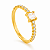 Anel com Zircônia Quadrada – Banho de Ouro 18K - Imagem 1