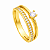 Anel Duplo com Zircônias Cravejadas – Banho de Ouro 18K - Imagem 1