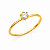 Anel com Zircônia Central – Banho de Ouro 18K - Imagem 1