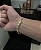 Pulseira Cadeado duplo 5mm 21cm – Banho Ouro 18k - Imagem 3