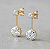 Brinco Virgínia Ponto De Luz Duplo 8mm 12mm Feminino – Banho Ouro 18k - Imagem 2