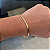 Corrente Lacraia flat 4mm 70cm + Pulseira 21cm – Banhada a Ouro 18K - Imagem 4