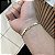 Pulseira Flat dupla 4mm 21cm Fecho Gaveta – Banhada a Ouro 18K - Imagem 3