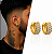 Brinco Argola Ney Oval com Zircônias Premium – Banhado a Ouro 18K - Imagem 1